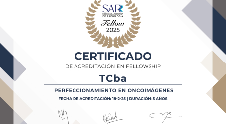 TCBA ACREDITADA COMO CENTRO FORMADOR  POR LA SOCIEDAD ARGENTINA DE RADIOLOGÍA